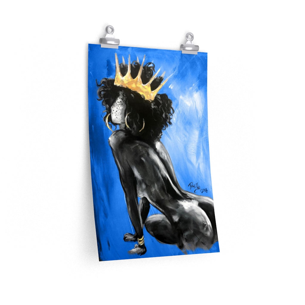 Naturally Queen VIII BLUE Premium Matte vertical posters