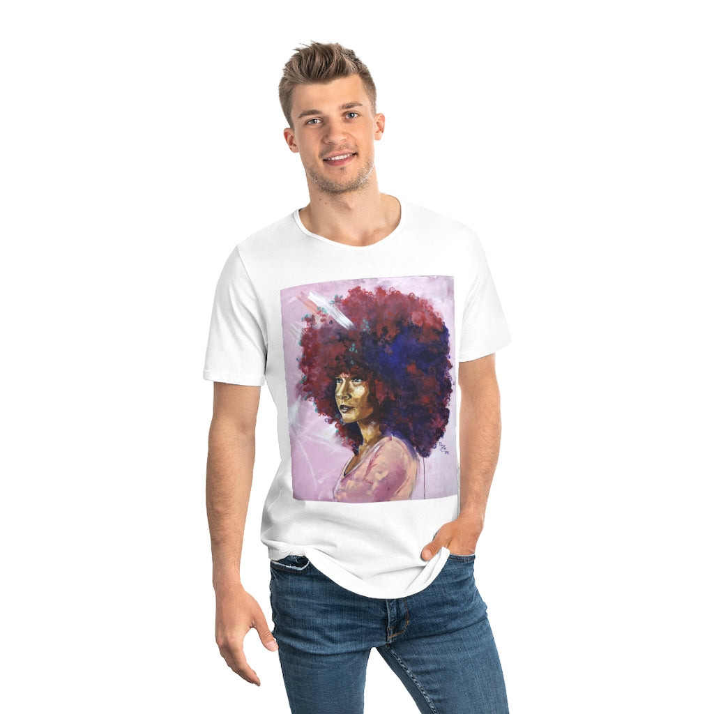 Naturally Kayla Madonna Men's Jersey Curved Hem Tee