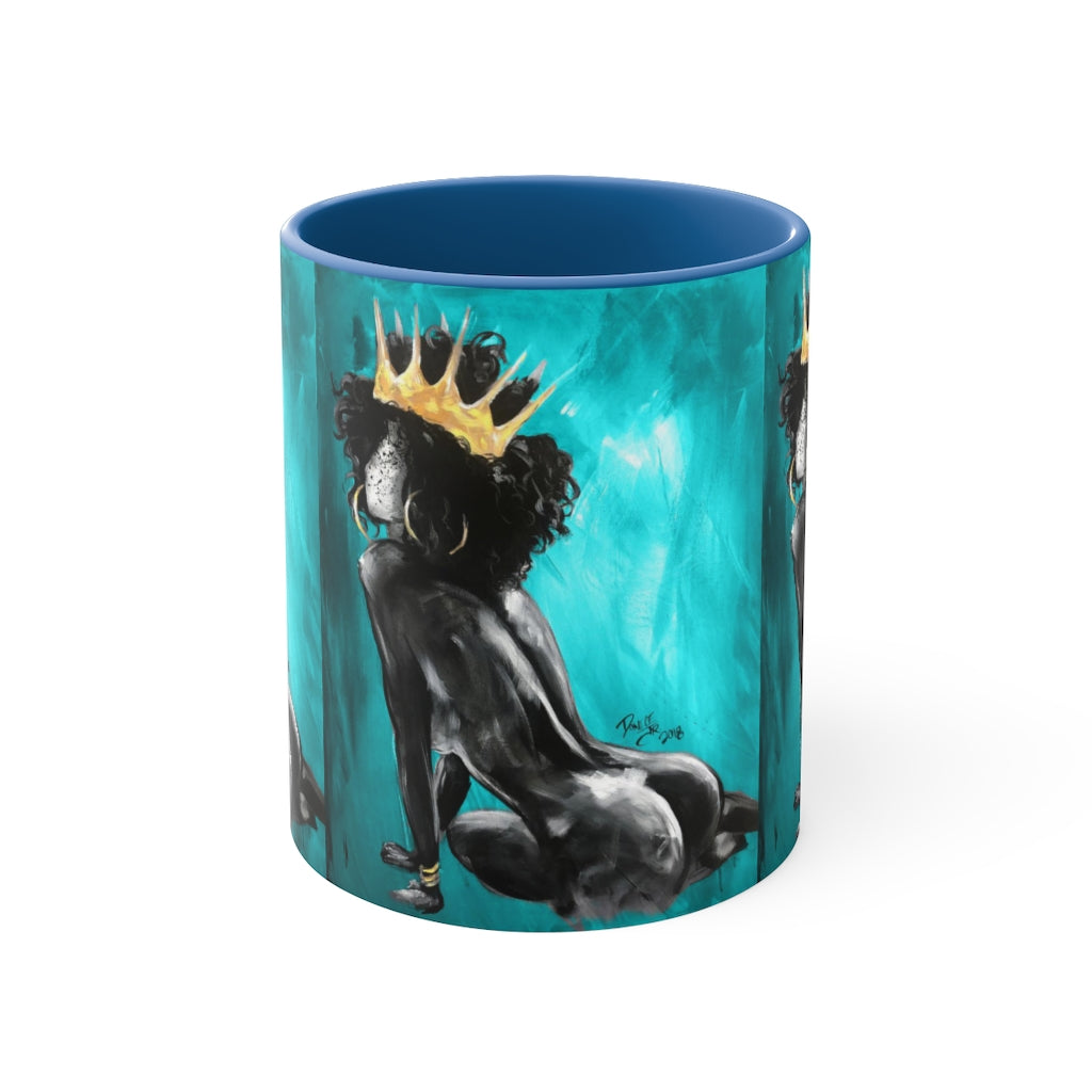 Naturally Queen VIII TEAL Accent Coffee Mug, 11oz