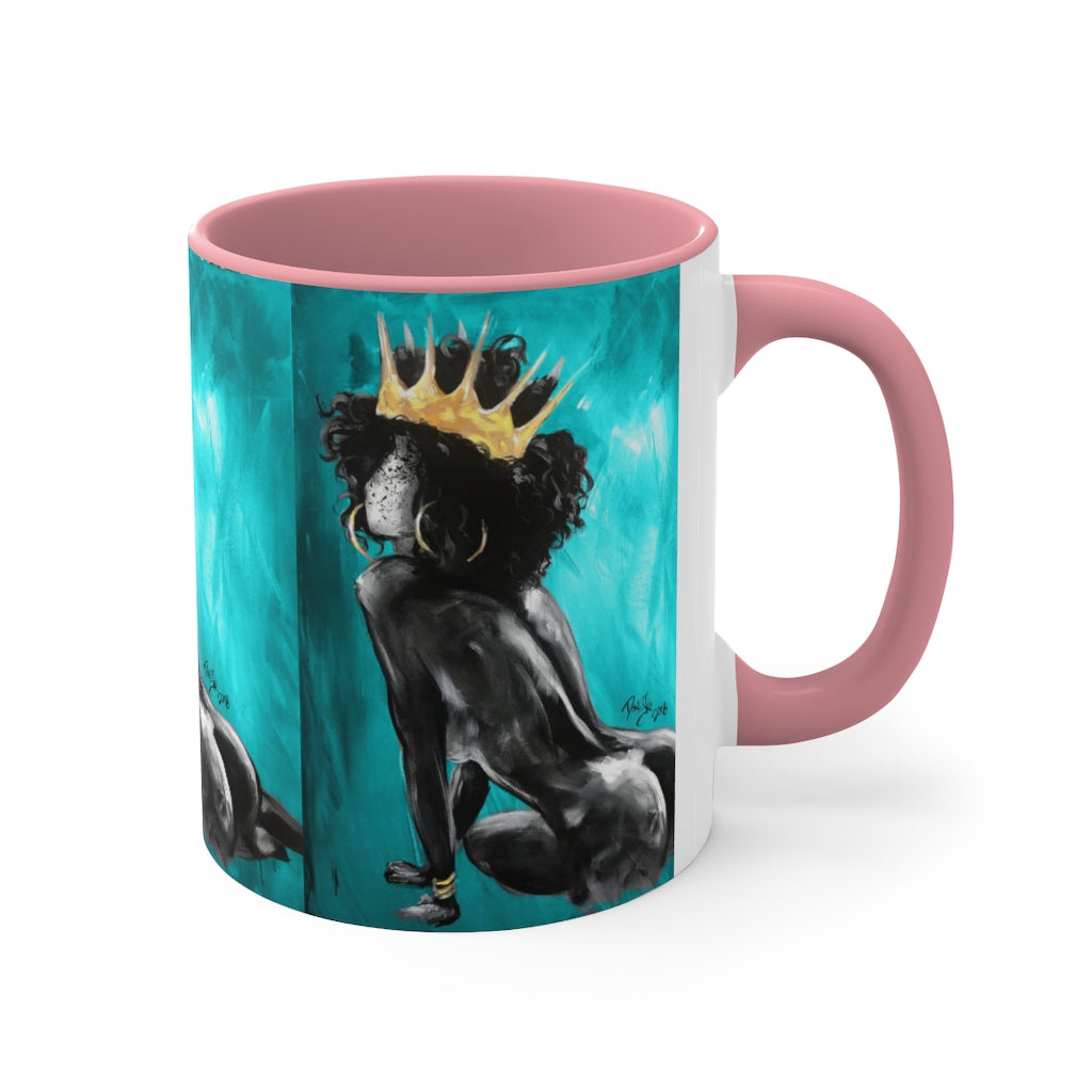 Naturally Queen VIII TEAL Accent Coffee Mug, 11oz
