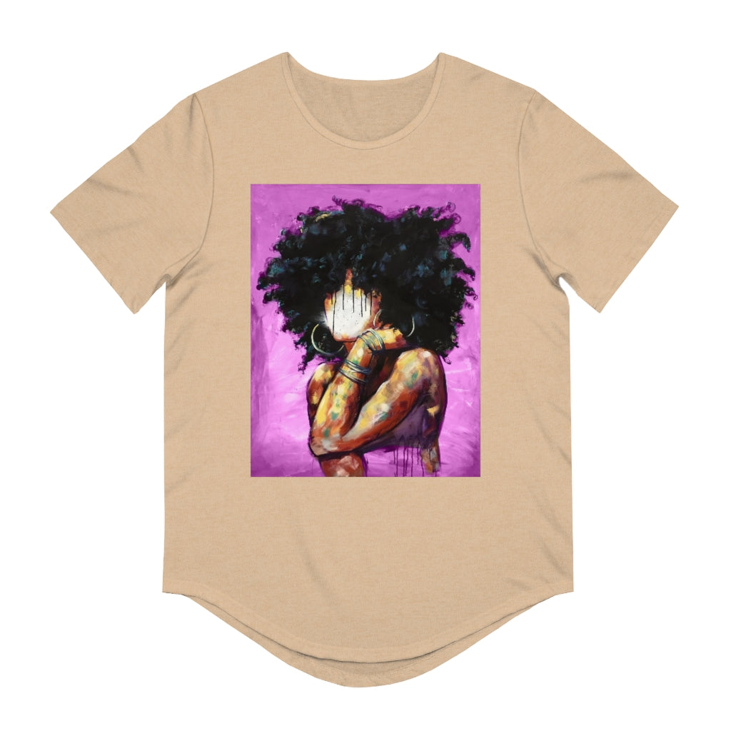 Naturally II PINK Men's Jersey Curved Hem Tee
