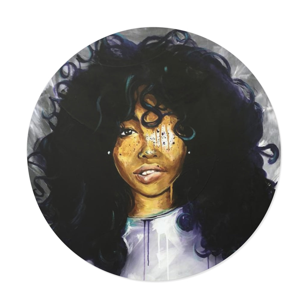 Naturally Sza Round Vinyl Stickers