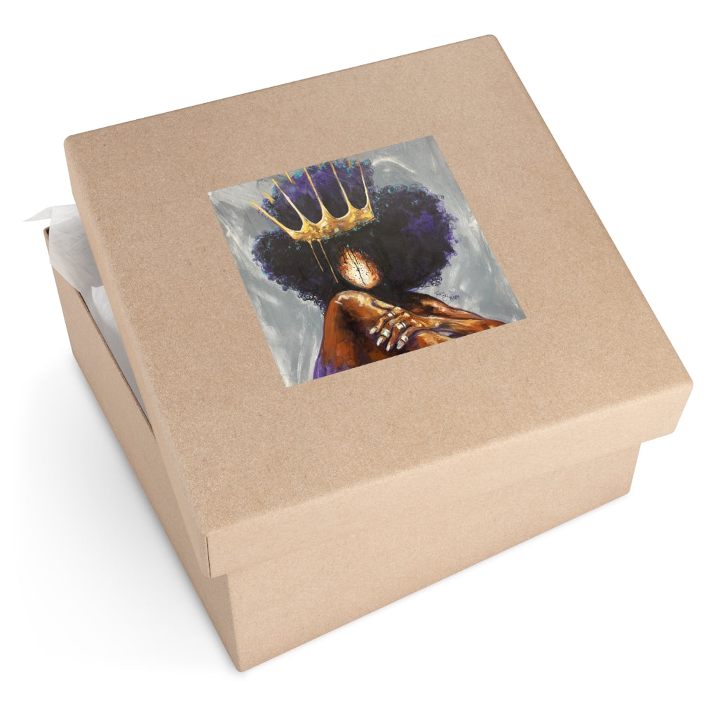 Naturally Queen XVIII Square Vinyl Stickers