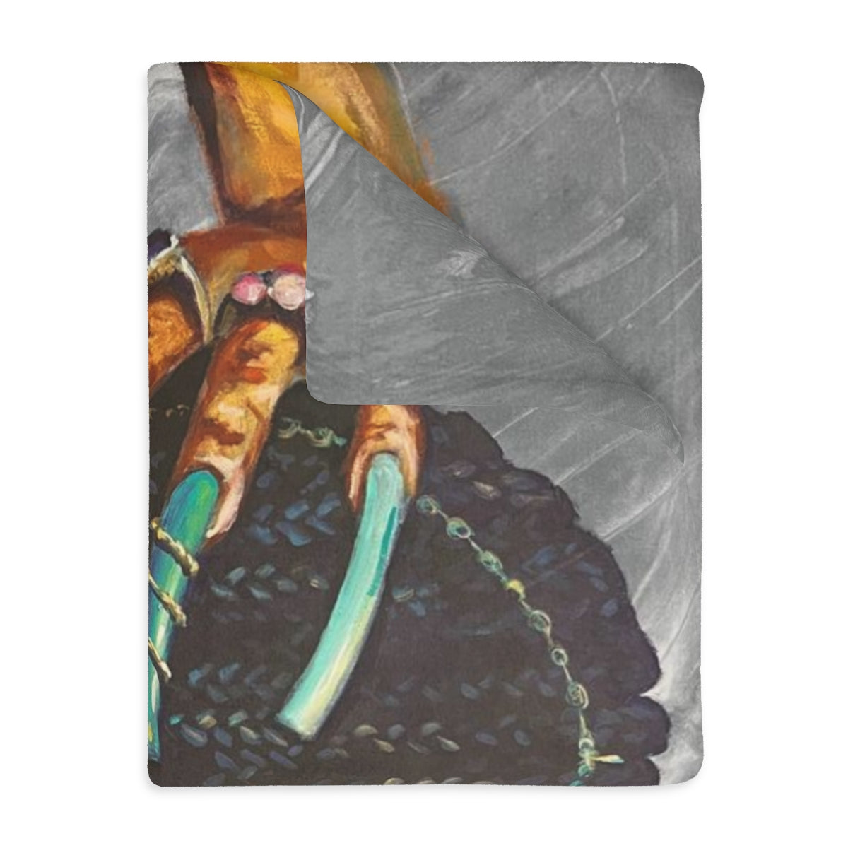 Naturally the Culture I Velveteen Minky Blanket (Two-sided print)