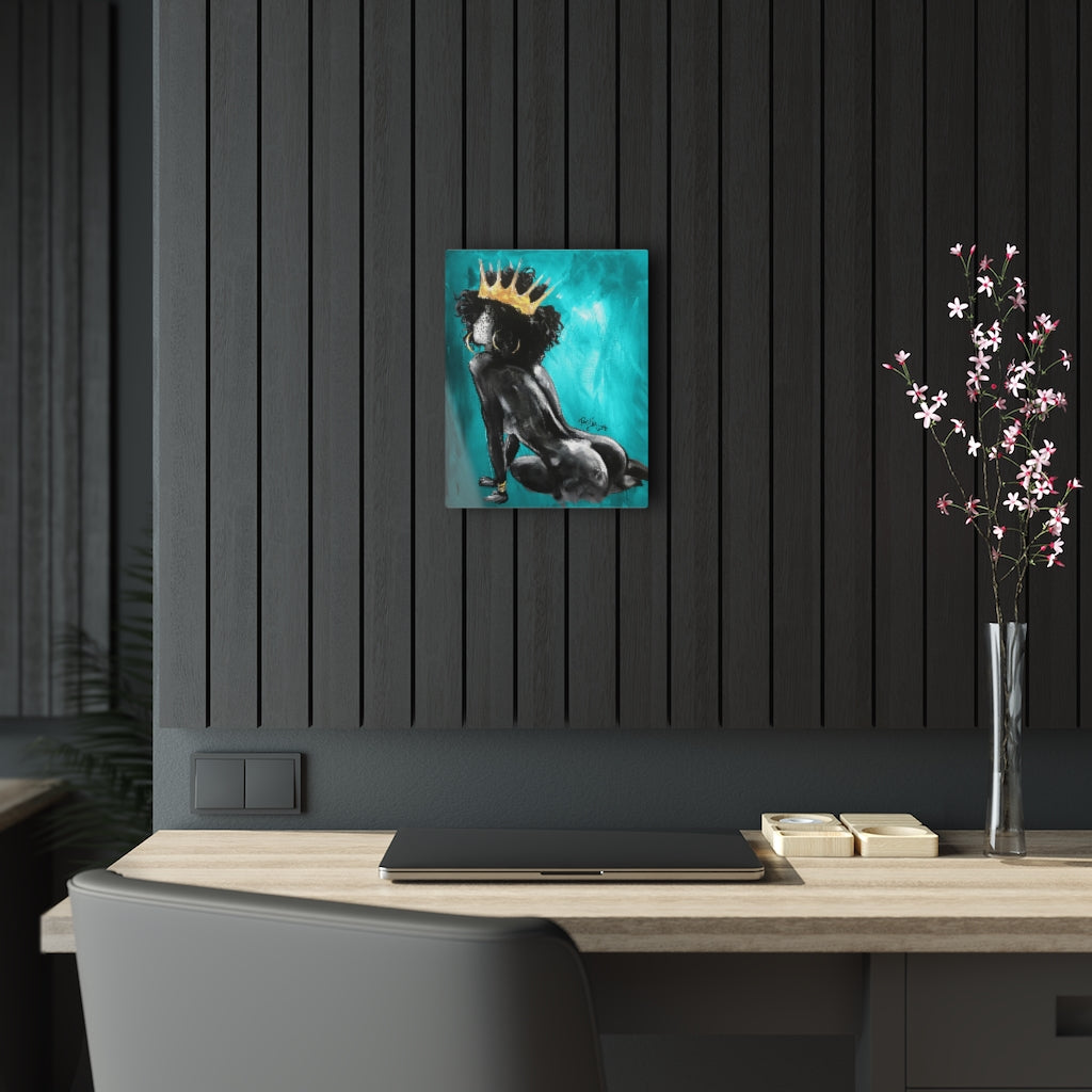 Naturally Queen VI TEAL Acrylic Prints