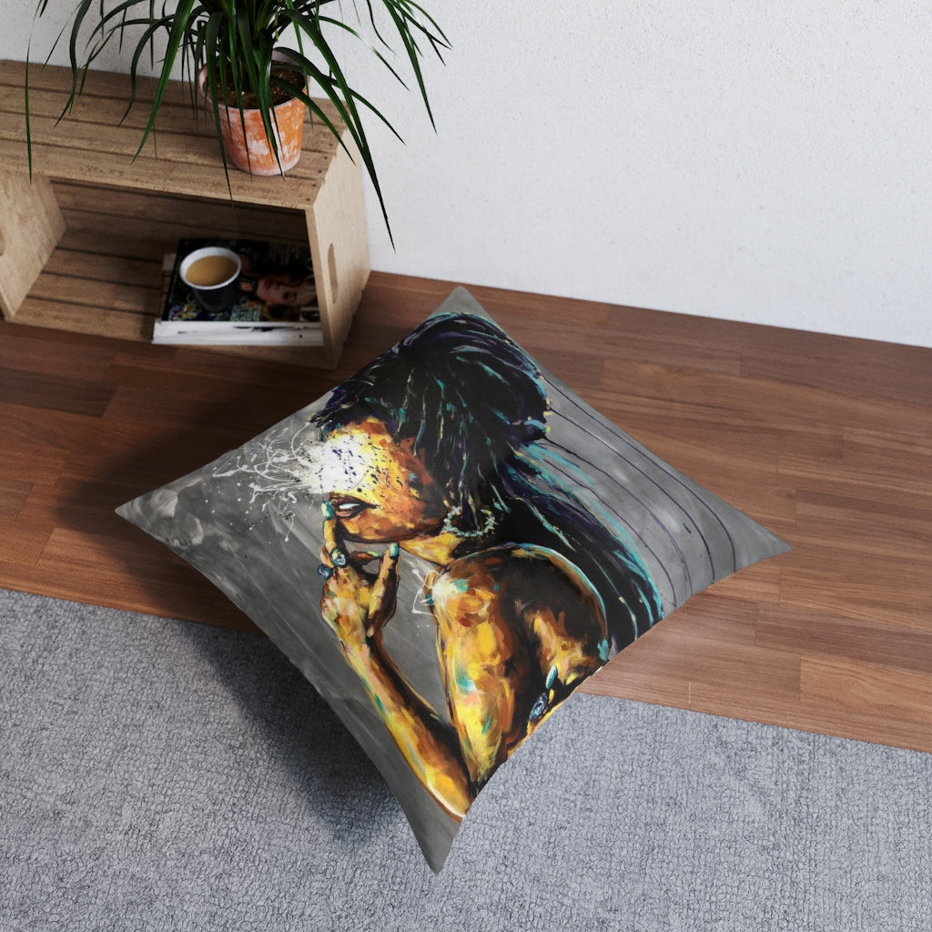 Naturally LVIII Tufted Floor Pillow, Square