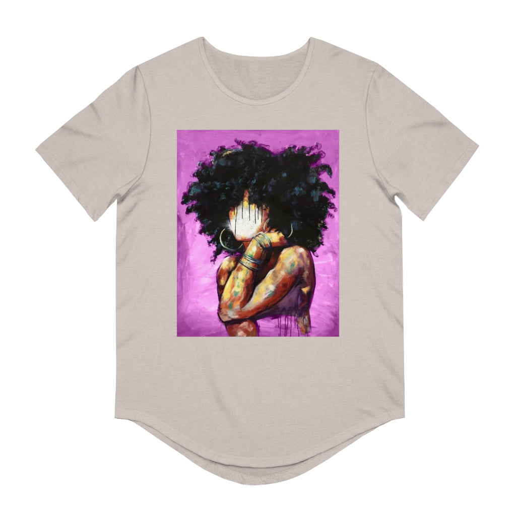 Naturally II PINK Men's Jersey Curved Hem Tee