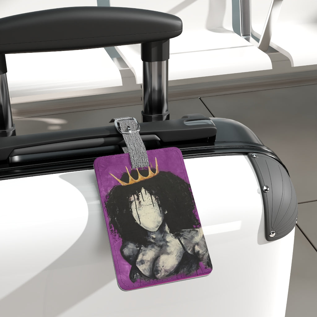 Naturally Queen I PINK Luggage Tag, Rectangle
