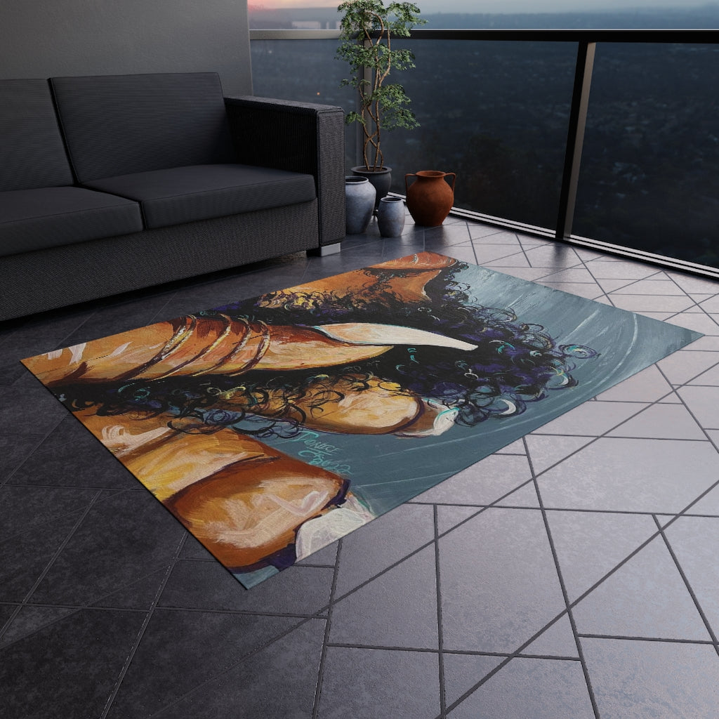 Naturally Black Love X Outdoor Rug
