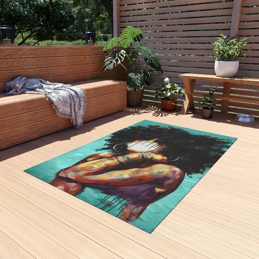 Naturally II TEAL Outdoor Rug