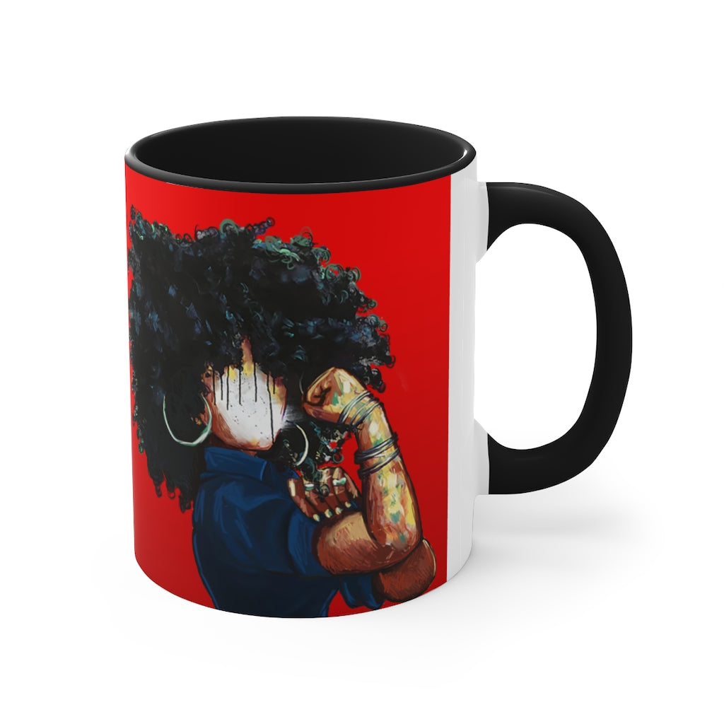Naturally the Riveter RED Accent Coffee Mug, 11oz