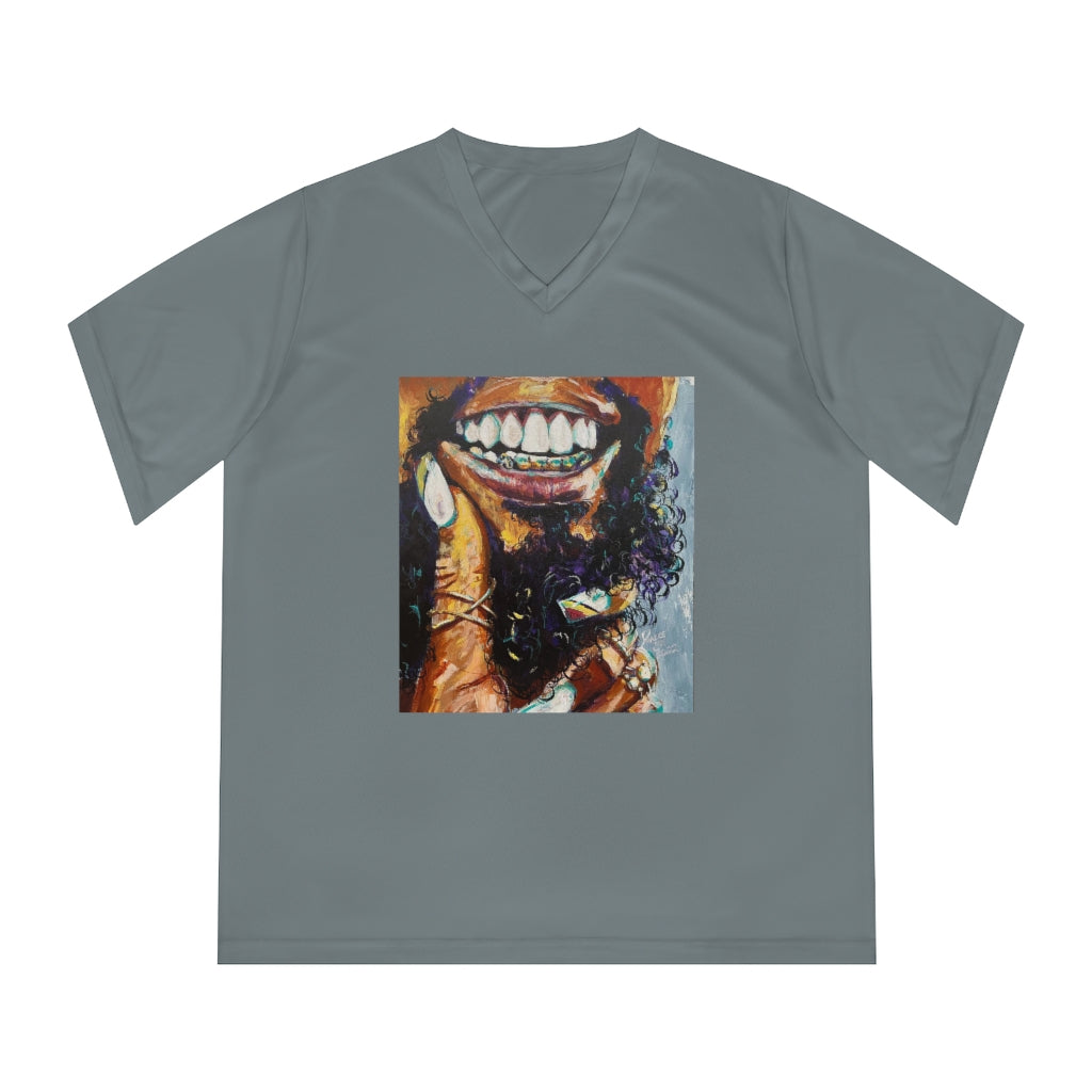 Naturally Black Love XI Women's Performance V-Neck T-Shirt