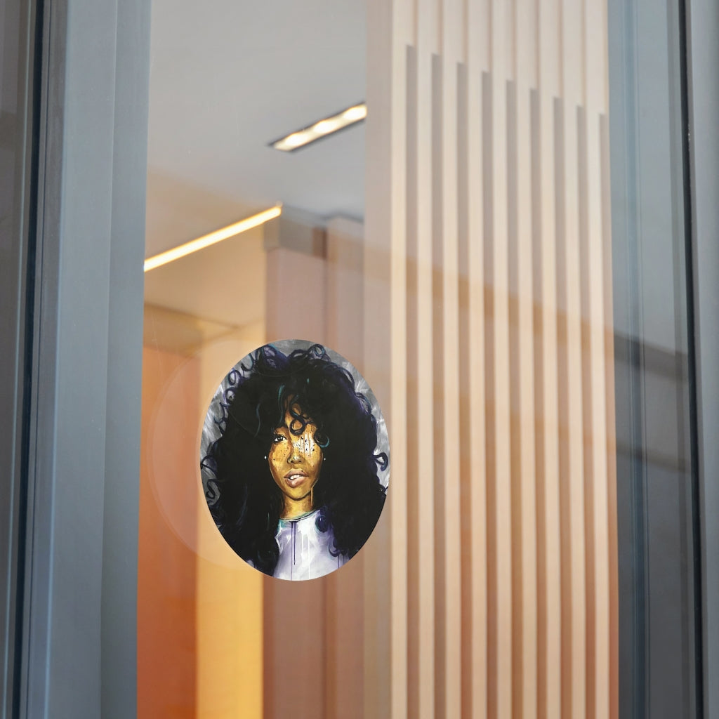 Naturally Sza Round Vinyl Stickers