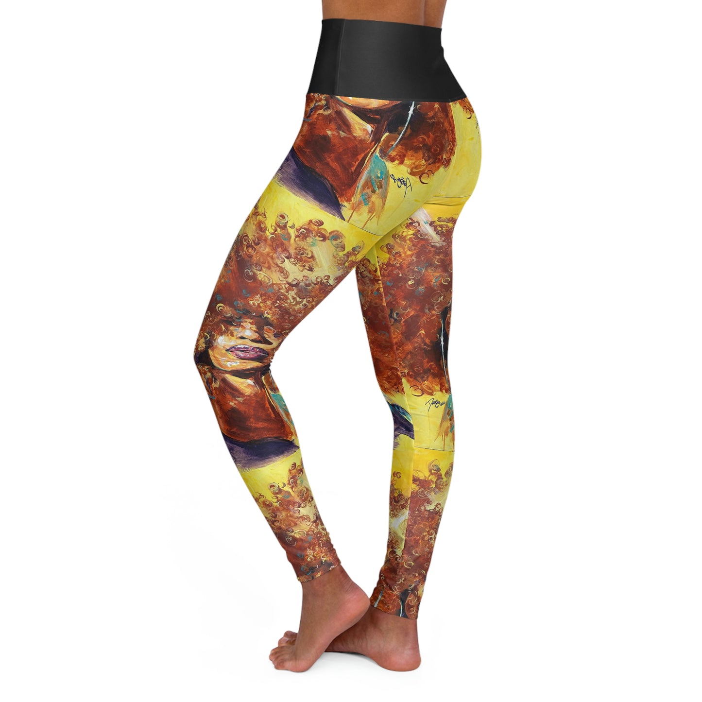 Naturally Karina High Waisted Yoga Leggings (Black)