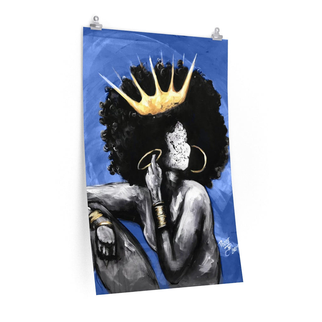 Naturally Queen VI BLUE Premium Matte vertical posters