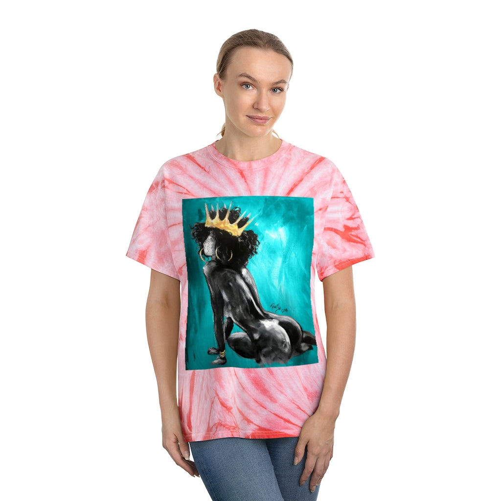 Naturally Queen VIII TEAL Tie-Dye Tee, Cyclone