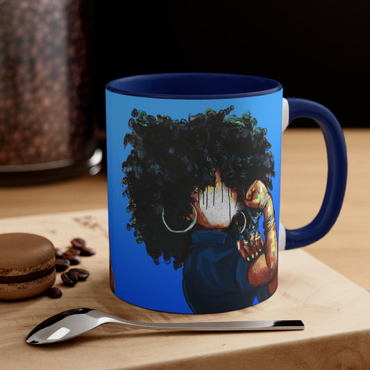 Naturally the Riveter BLUE Accent Coffee Mug, 11oz