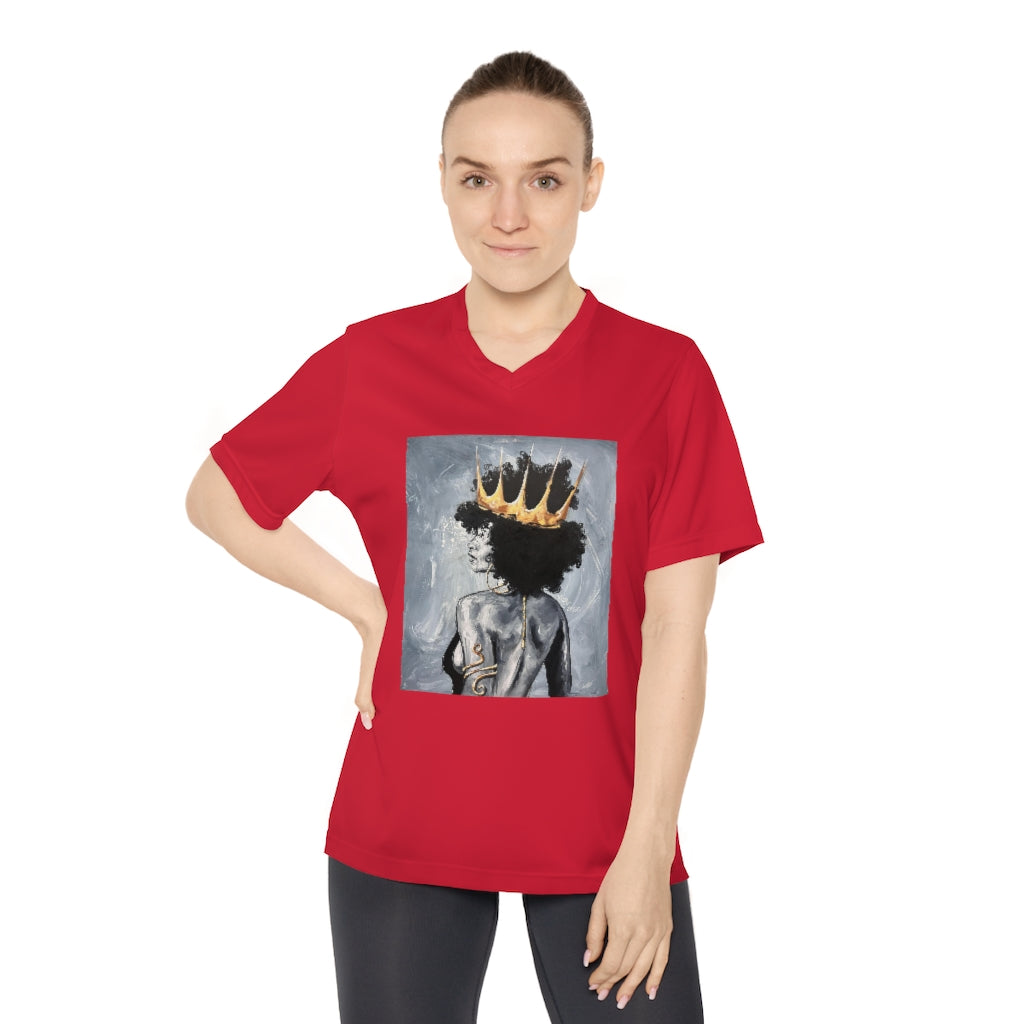 Naturally Queen XXII Women's Performance V-Neck T-Shirt