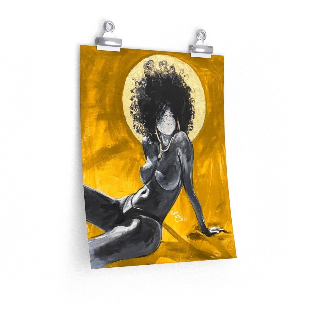 Naturally Nude V GOLD Premium Matte vertical posters