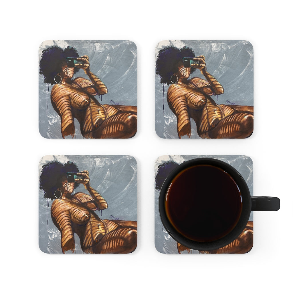 Naturally Nude I Corkwood Coaster Set