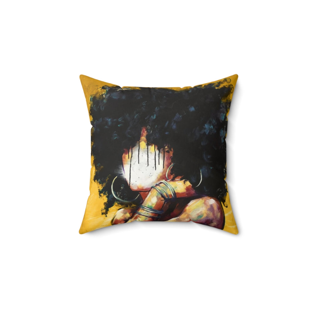 Naturally II GOLD Spun Polyester Square Pillow