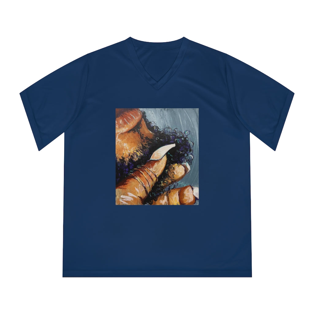 Naturally Black Love X Women's Performance V-Neck T-Shirt