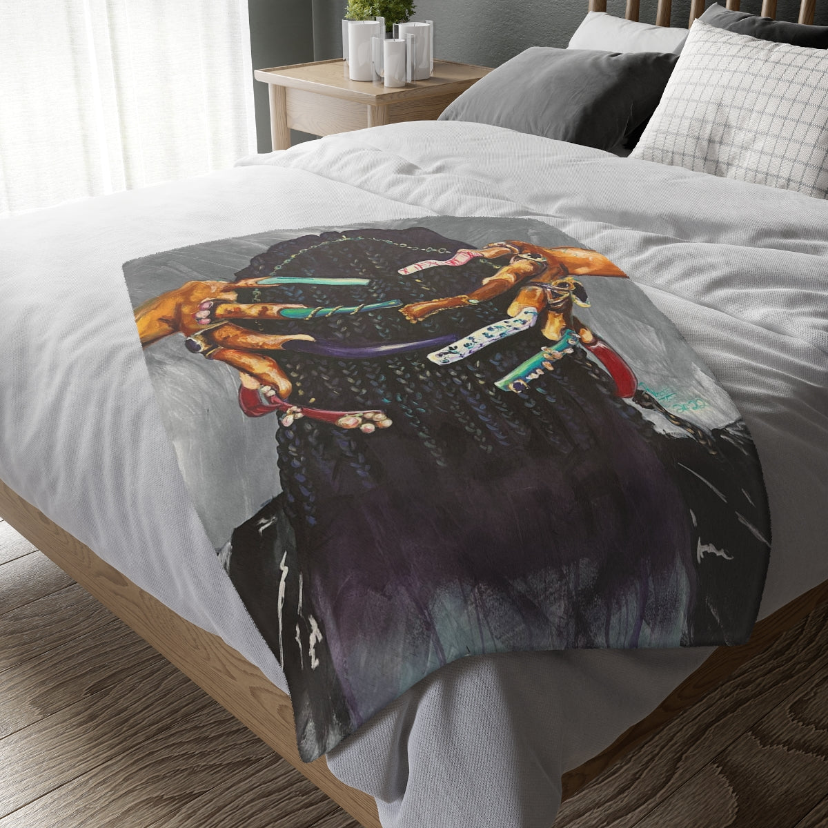 Naturally the Culture I Velveteen Minky Blanket (Two-sided print)