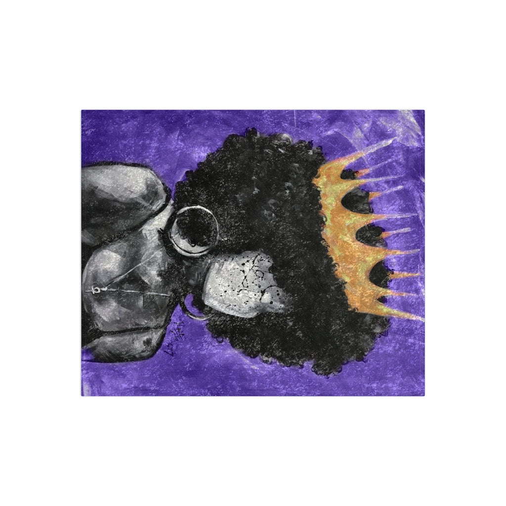 Naturally Queen II PURPLE Crushed Velvet Blanket