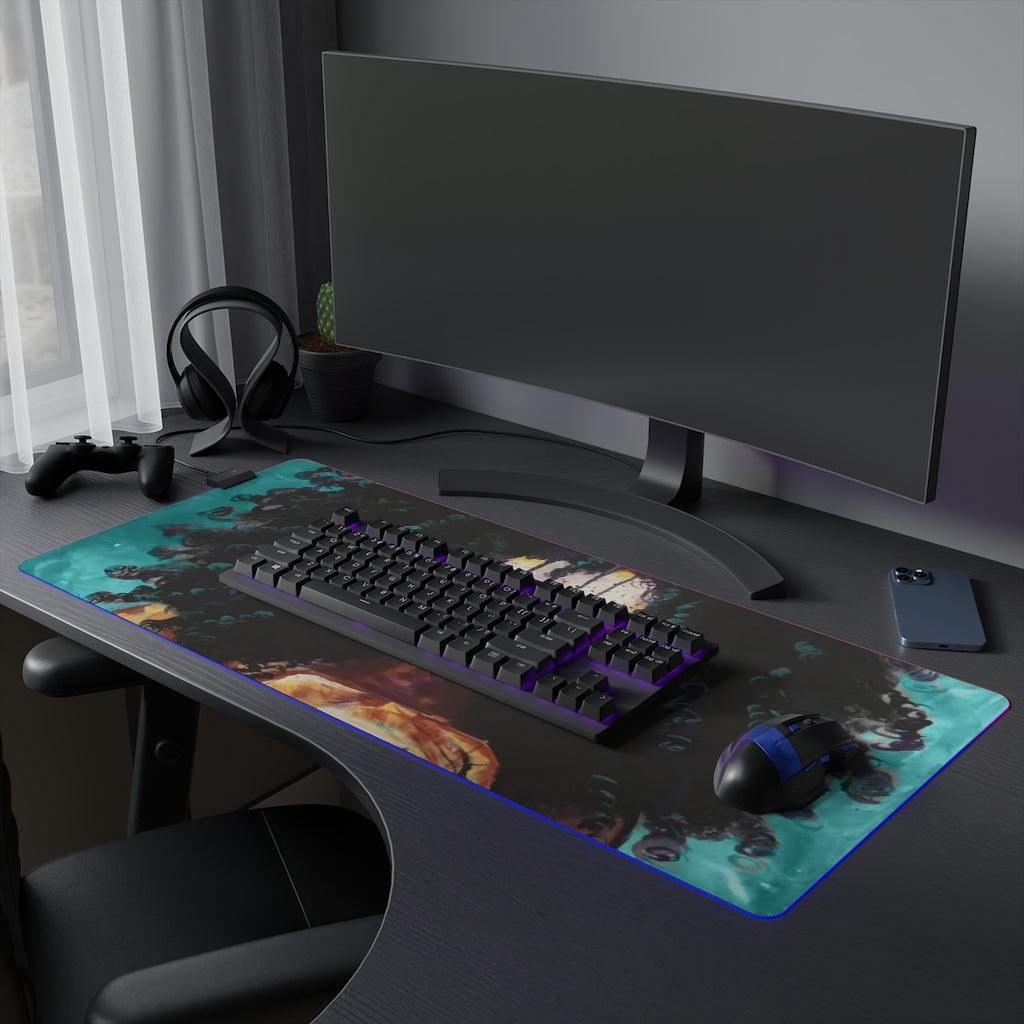 Naturally I TEAL LED Gaming Mouse Pad