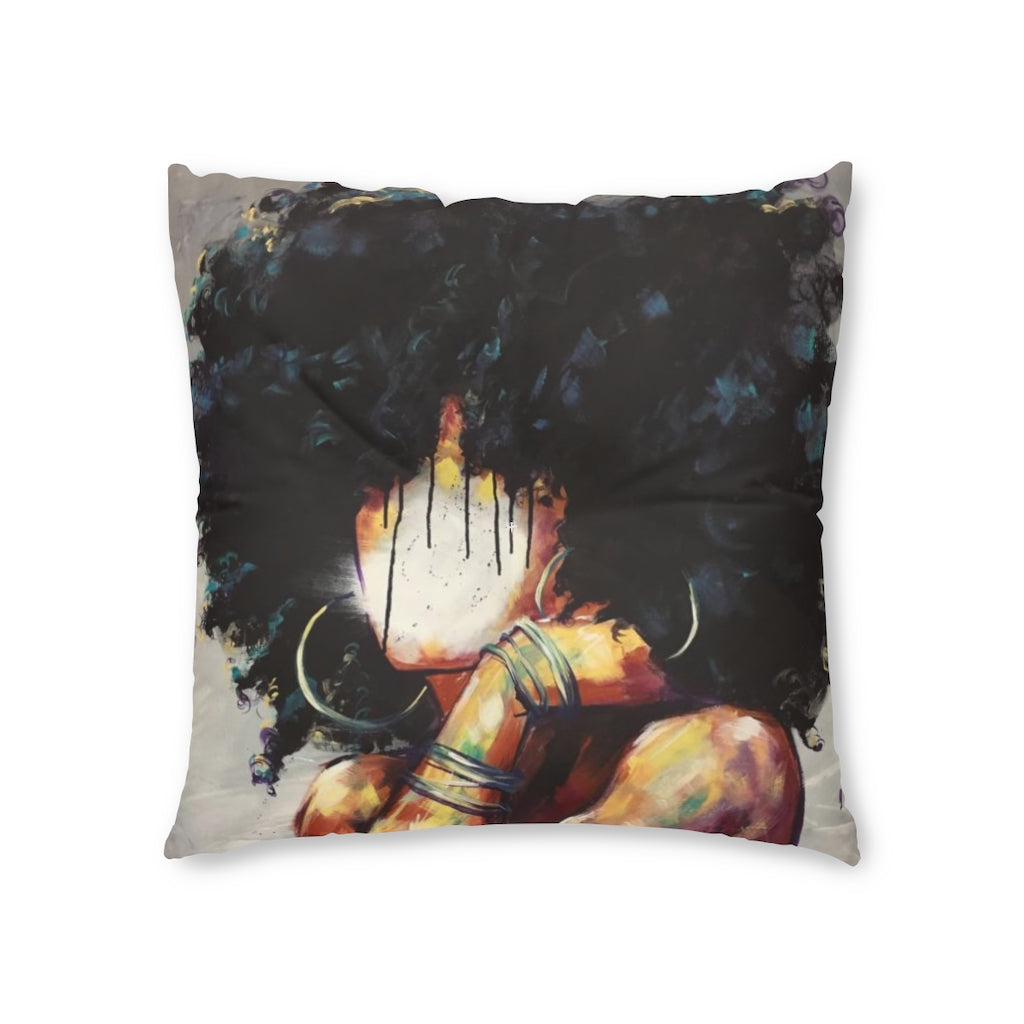 Naturally II Tufted Floor Pillow, Square