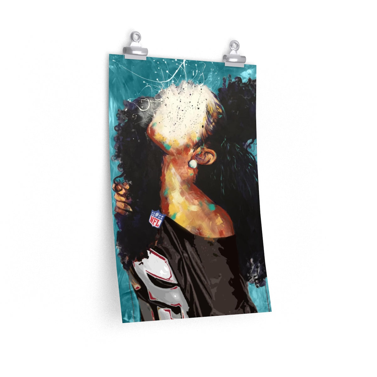 Naturally Falcons III TEAL Premium Matte vertical posters