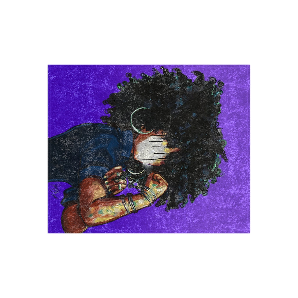 Naturally the Riveter PURPLE Crushed Velvet Blanket