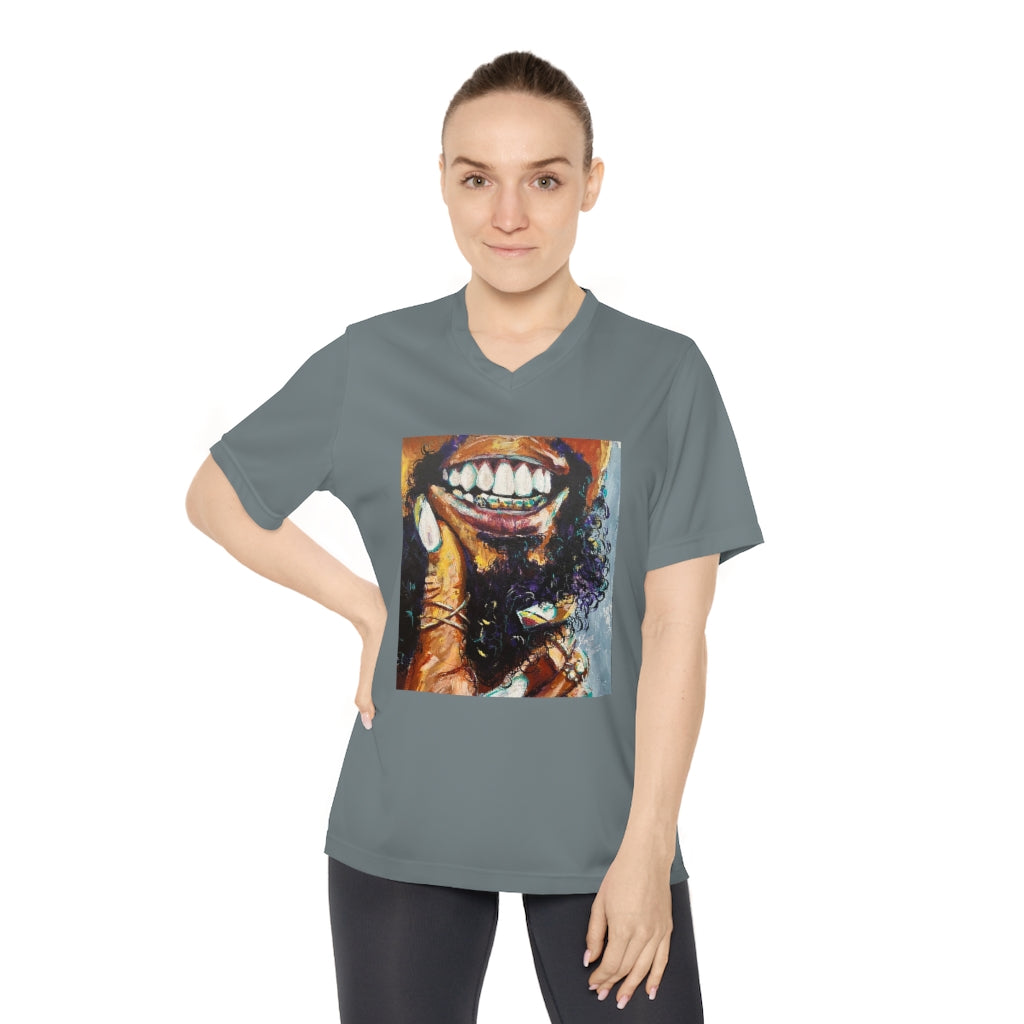 Naturally Black Love XI Women's Performance V-Neck T-Shirt