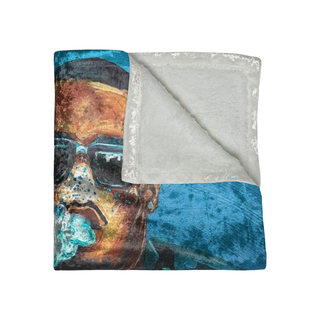 Naturally Dope V Crushed Velvet Blanket