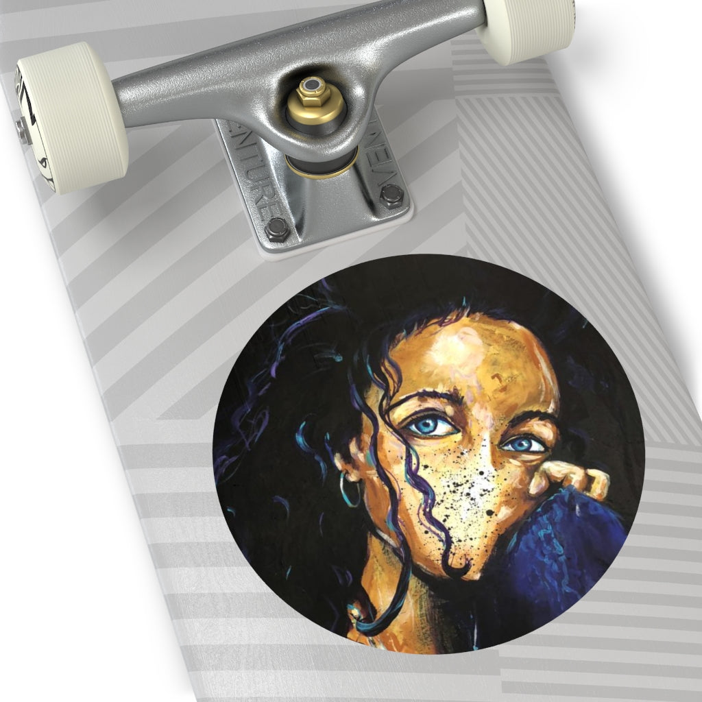 Naturally Poppy Round Vinyl Stickers