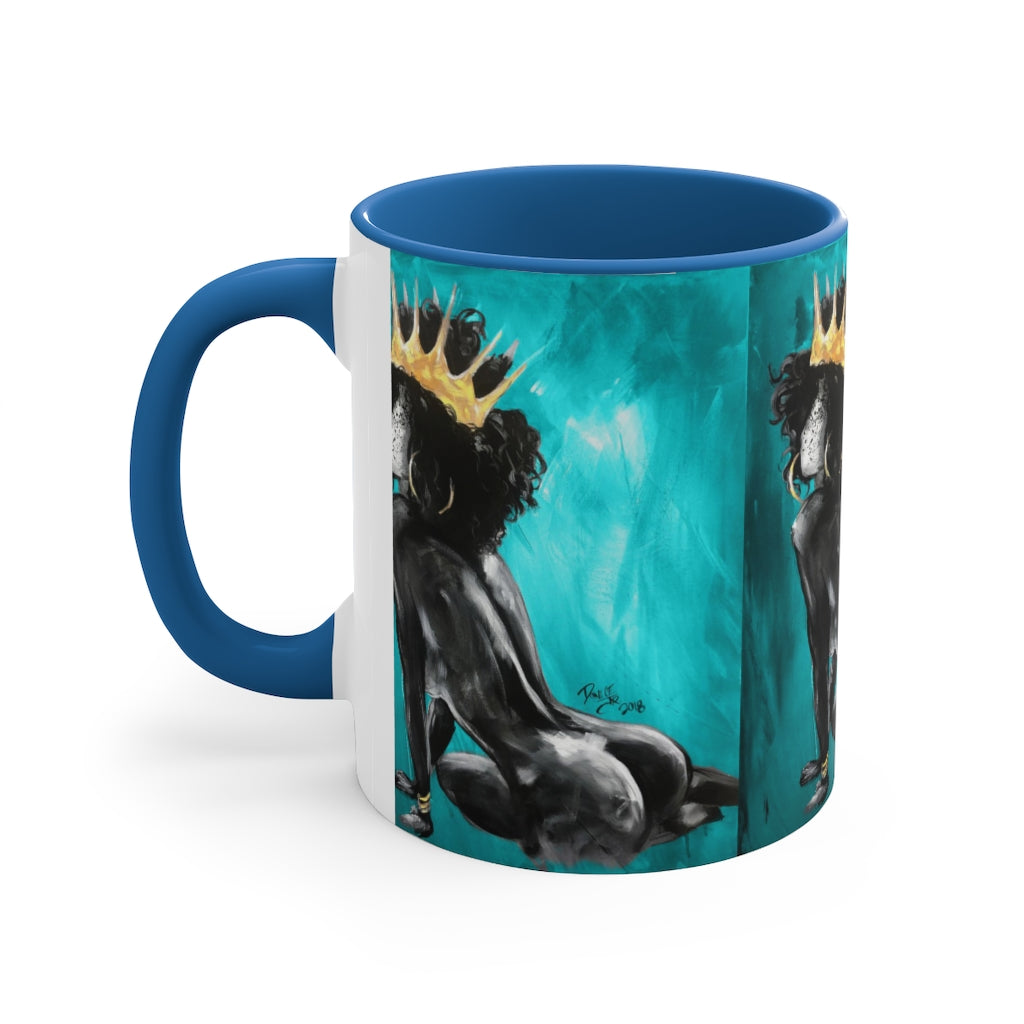 Naturally Queen VIII TEAL Accent Coffee Mug, 11oz