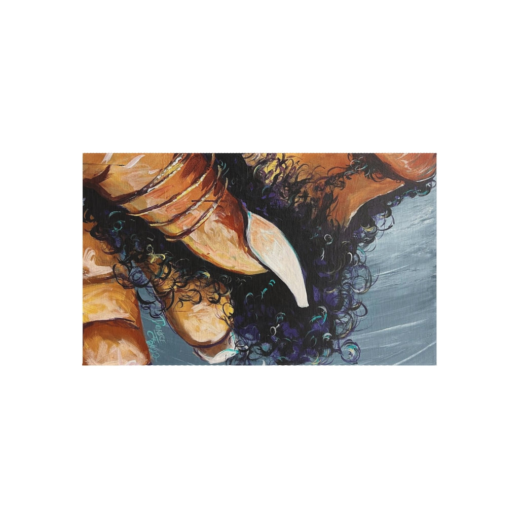 Naturally Black Love X Outdoor Rug