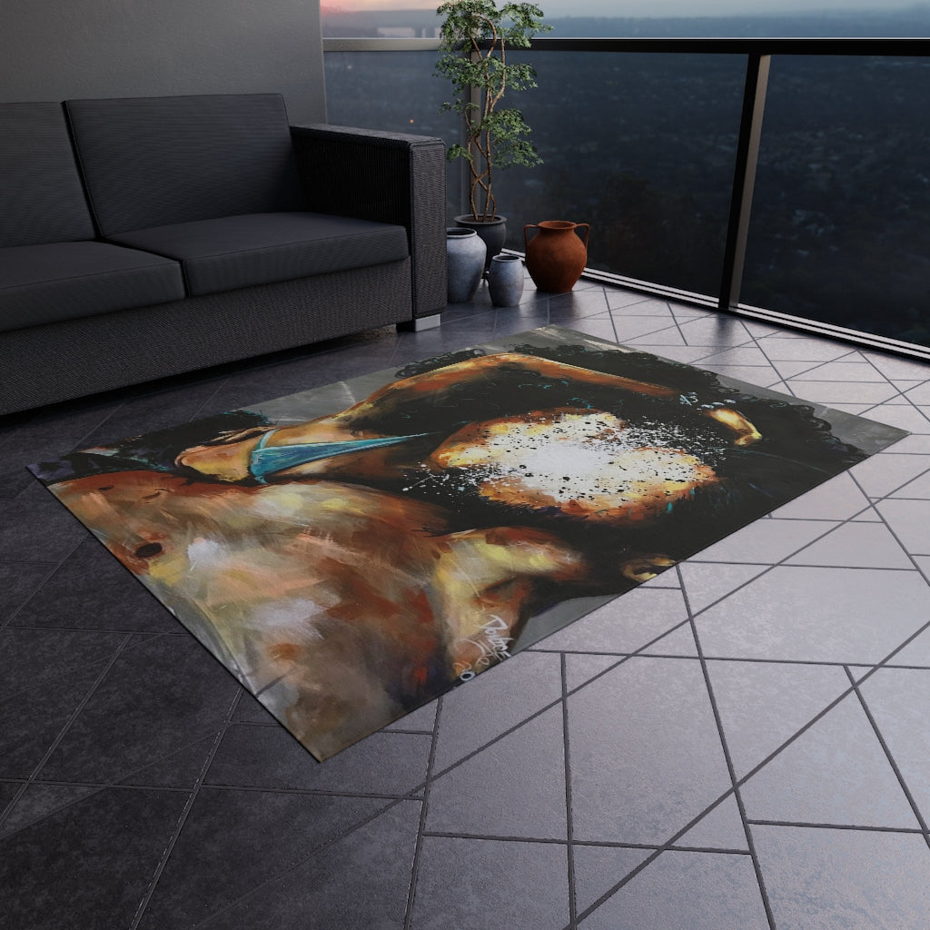 Naturally Black Love III Outdoor Rug