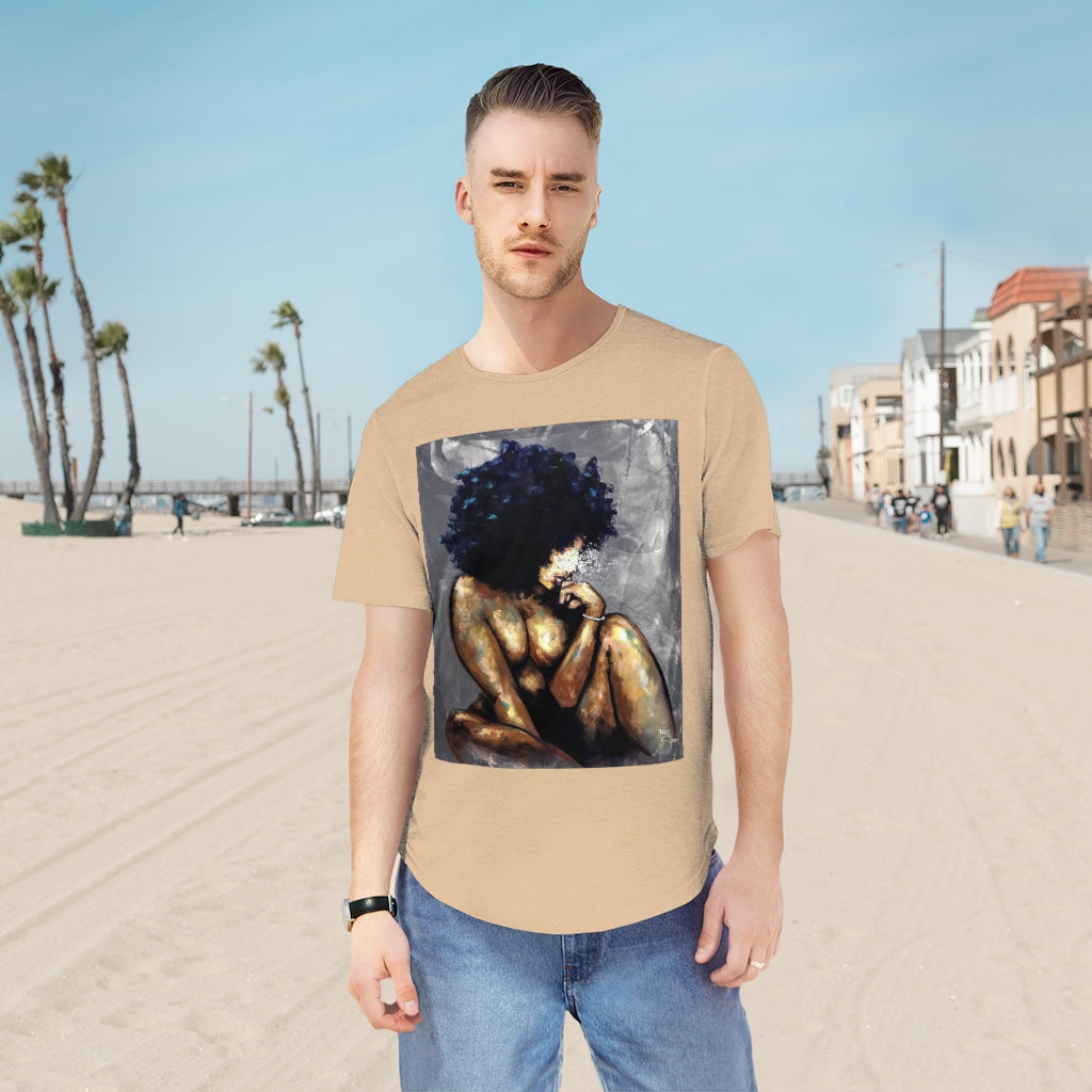 Naturally LV Men's Jersey Curved Hem Tee
