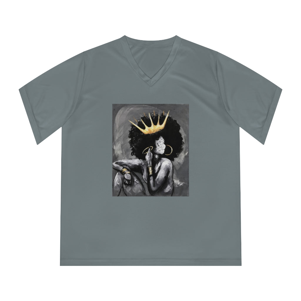 Naturally Queen VI Women's Performance V-Neck T-Shirt