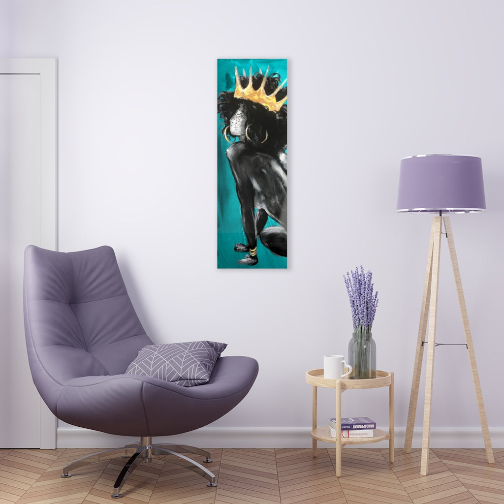 Naturally Queen VI TEAL Acrylic Prints