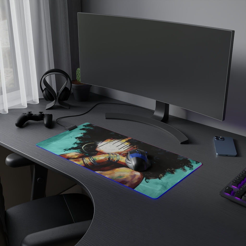 Naturally II TEAL LED Gaming Mouse Pad