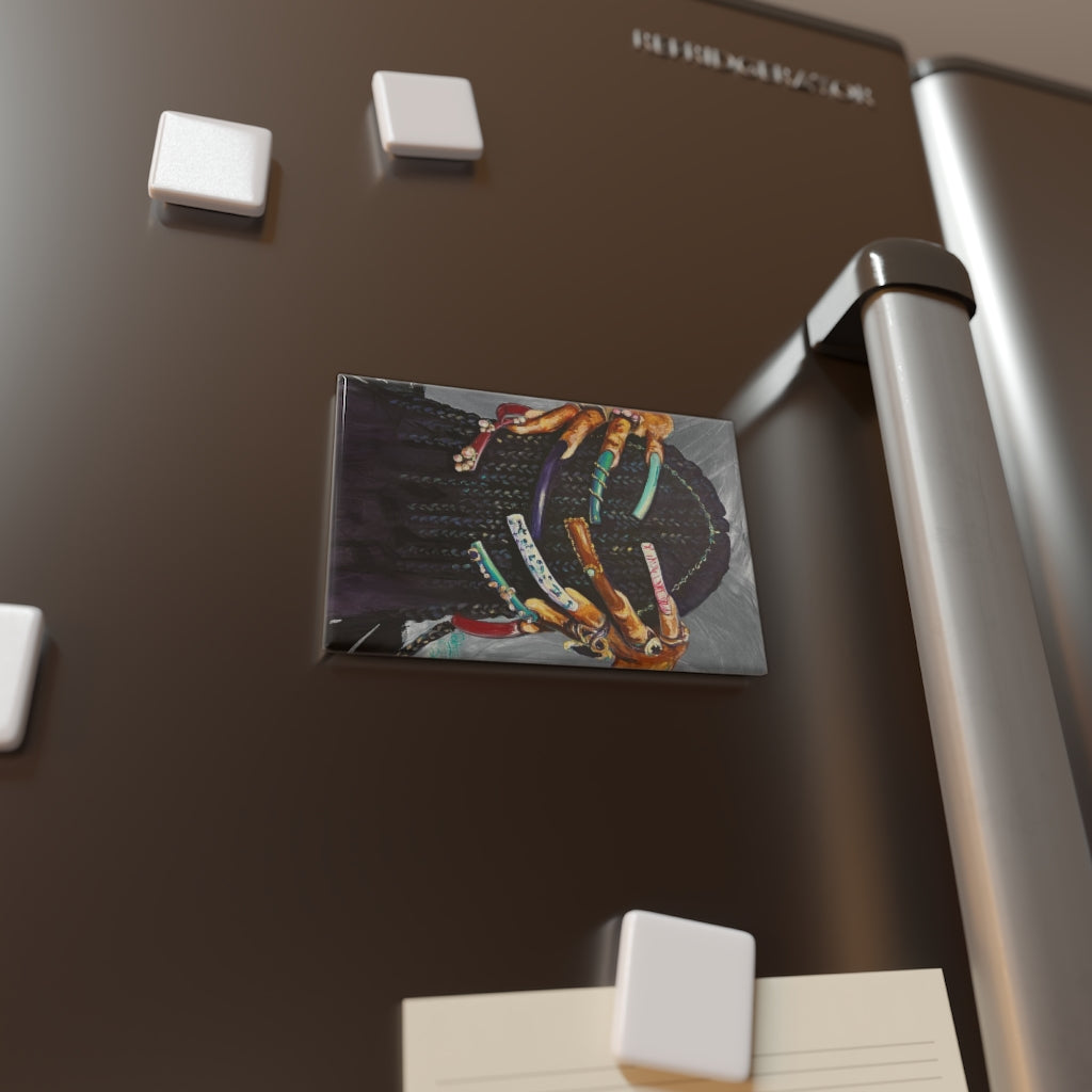 Naturally the Culture I Button Magnet, Rectangle (1 & 10 pcs)