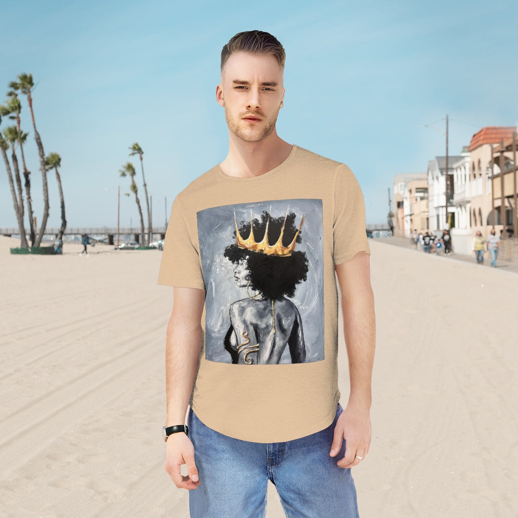 Naturally Queen XXII Men's Jersey Curved Hem Tee