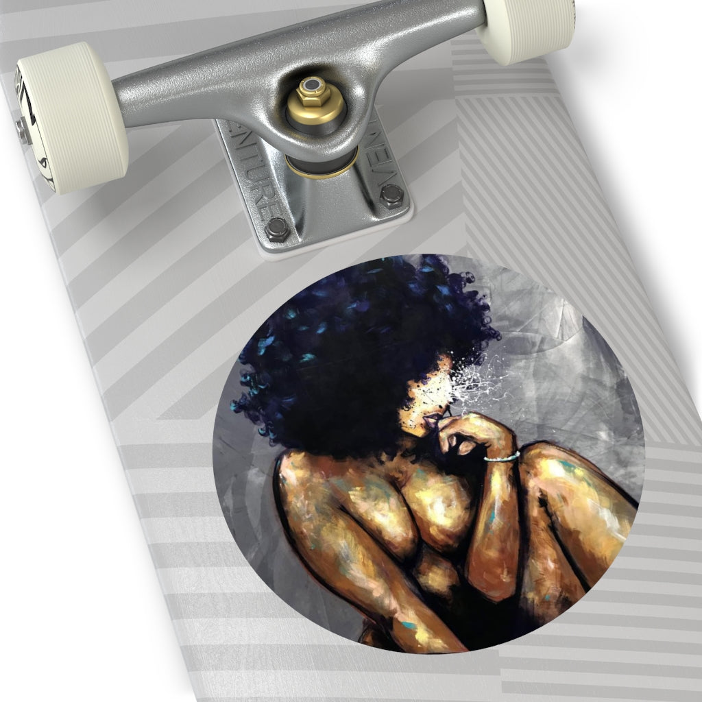 Naturally LV Round Vinyl Stickers