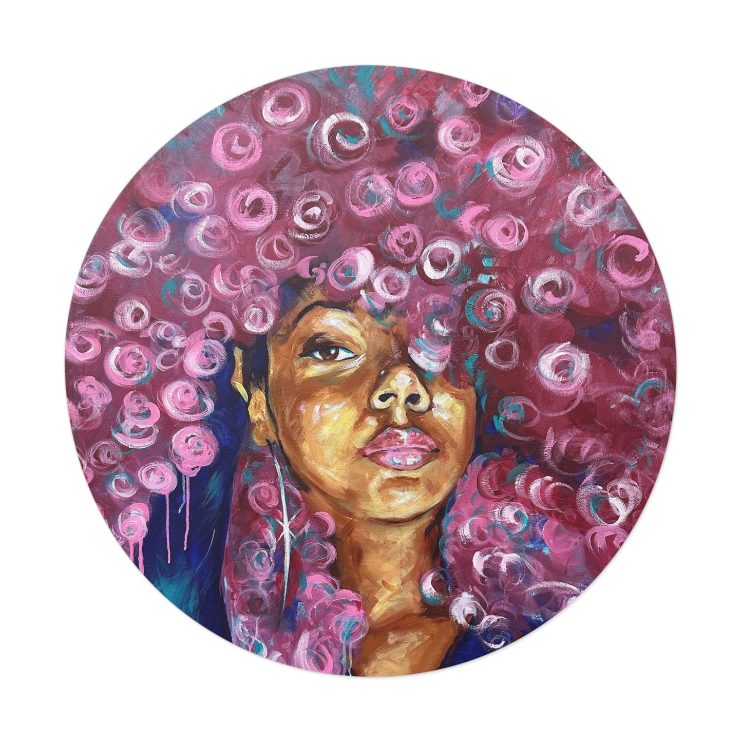 Naturally Rosado Round Vinyl Stickers