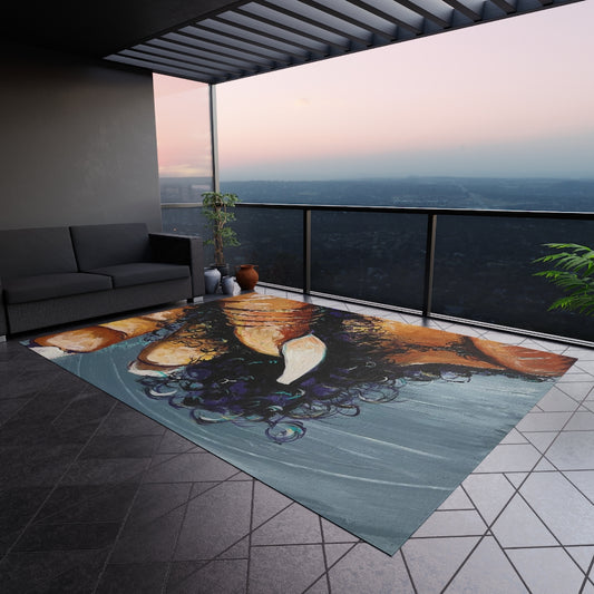 Naturally Black Love X Outdoor Rug
