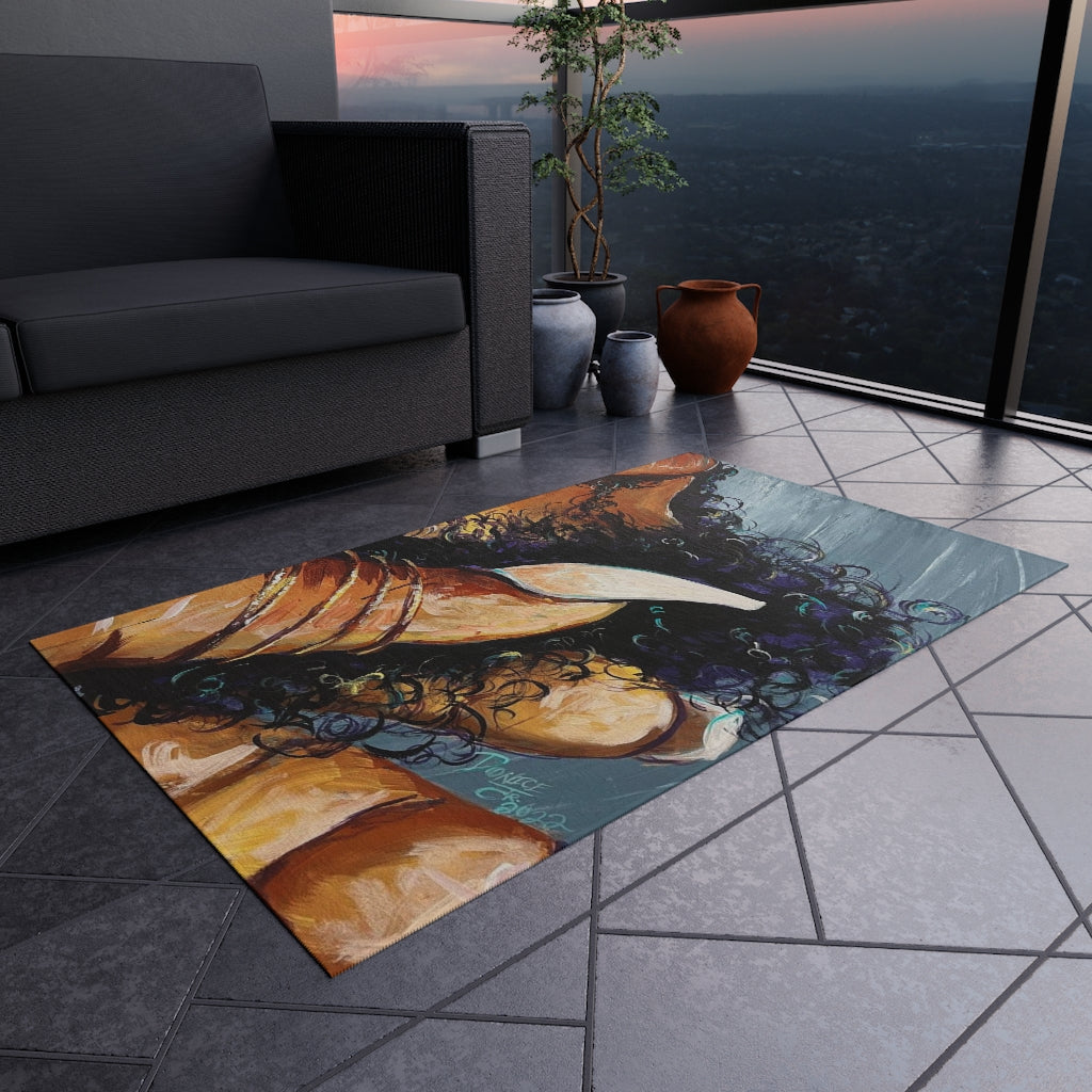 Naturally Black Love X Outdoor Rug