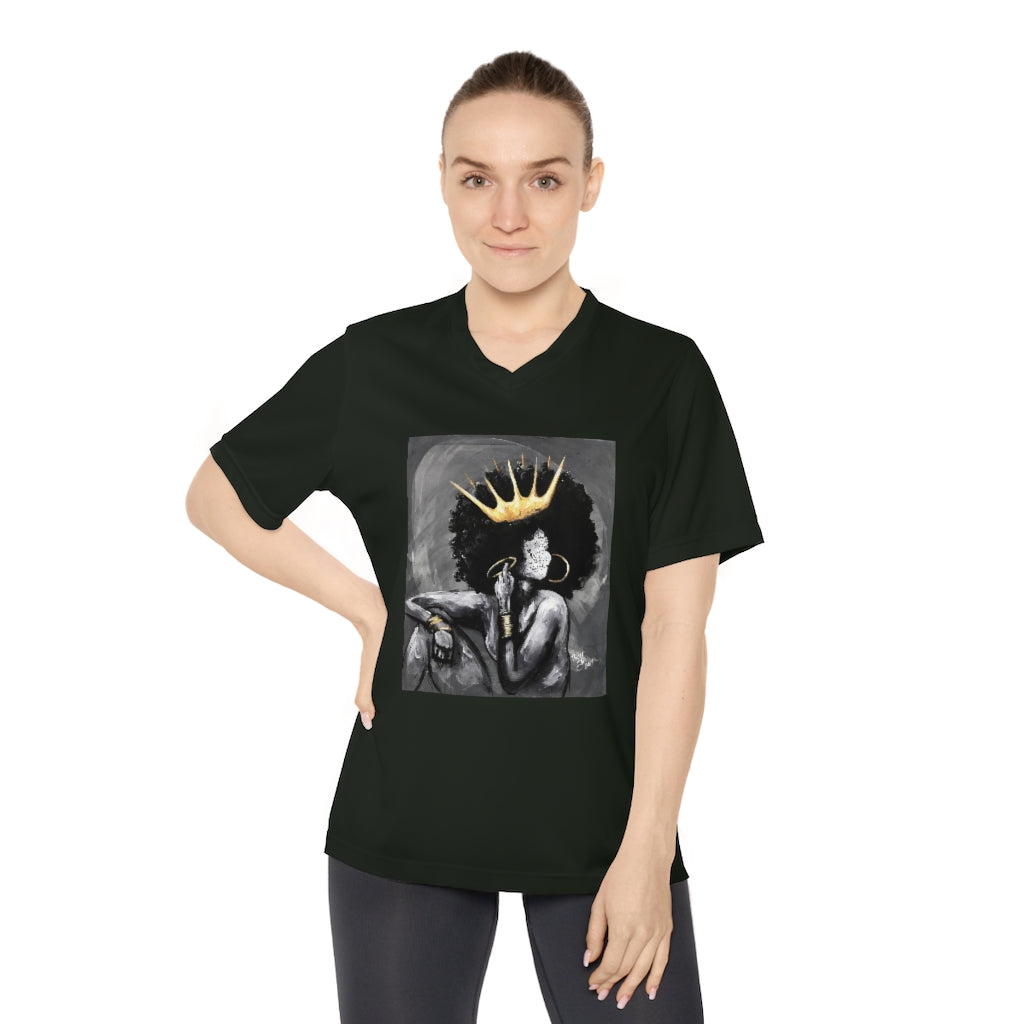 Naturally Queen VI Women's Performance V-Neck T-Shirt