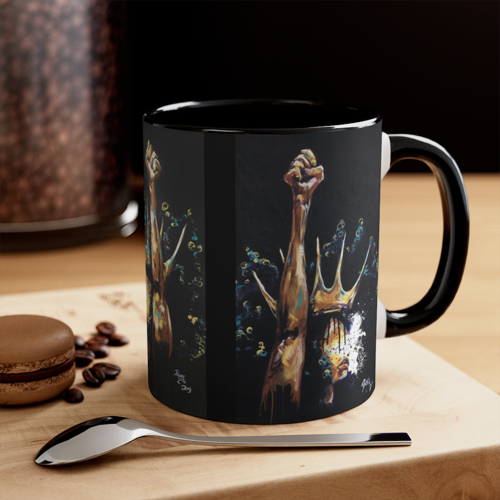 Naturally King and Queen Badu Accent Mug